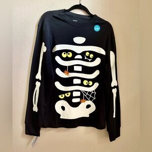 Carter’s Adult lounge skeleton top Men’s XL black NWT pull over crew neck